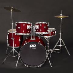 Pp 5pc Fusion Drum Kit- Wine Red