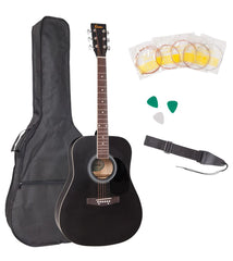 Encore Acoustic Guitar Outfit - Black