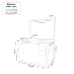 Elumen8 Batten Flight Case - Peut contenir 8 x LED Bar / Batten Disco DJ Lighting Flightcase