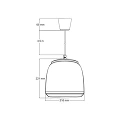 Audiophony PA SHP660 Hanging loudspeaker 6.5" + 1/2" - 60W/8 Ohms, 100V - White