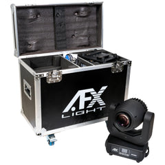 2x AFX Moving Head Spot LED 180W with Flightcase