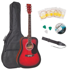 Encore Acoustic Guitar Outfit - Redburst