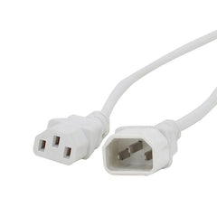 LEDJ 10m IEC Male - IEC Female Cable (White Sheath)