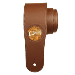 Thalia Gibson 2.5" Brown Strap - Aaa Hawaiian Koa With Gibson Pearl Logo