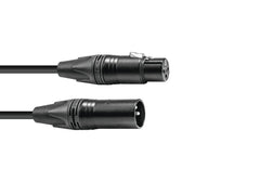 Câble Psso Dmx XLR 3Pin 1M Bk Neutrik Connecteurs Noirs