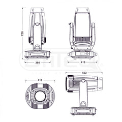 Briteq BTI-BLIZZARD PROFILE IP65 600w LED Moving Head