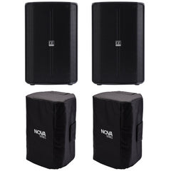 2x Audiophony NOVA-12A Inc Covers, 350W RMS 12" Enceinte active 2 voies Bluetooth