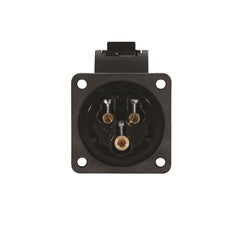 PCE 16A 230V 2P+E Panel Socket, Black (313-6F6x)