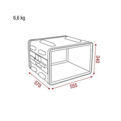 Boîtier DAP DoubleDoor 6U ABS