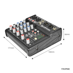 Citronic U-Pad Compact Mixer USB Interface Studio Podcast Mixing Desk