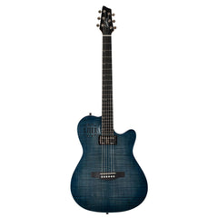 Godin A6 Ultra Electric Guitar - Denim Blue Flame W/bag