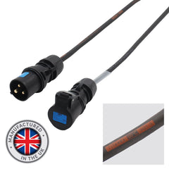 LEDJ 1m 1.5mm 16A Male - 16A Female Cable, PCE Midnight