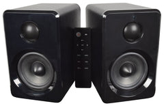 AV:Link Active Bluetooth Bookshelf Speakers HiFi Sound System Black