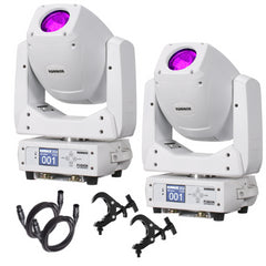 2x Fusion 200 Zoom Spot Moving Head Bundle mit weißem Gehäuse