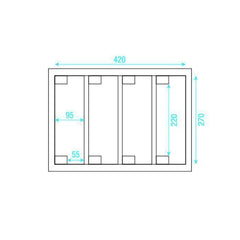 Boîtier DAP pour ligne de valeur nominale plate 4x