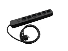 Distributeur Eurolite 6 volets + 2 USB Bk