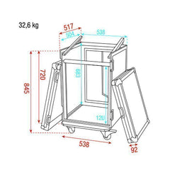 Boîtier combiné DAP 12+10U