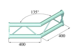 Alutruss Bisystem Pv-23 2 voies 135 ? Verticale