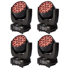 4x Thor PL-65 LED Wash Zoom Moving Head 19 x 15W Osram RGBW LED