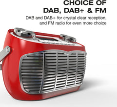 Detroit DAB Radio Retro DAB+ FM Radio Red *B-Stock