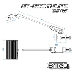 Briteq BT-BOOTHLITE 35TW Overhead Exhibition Stand LED Flood Light Wash