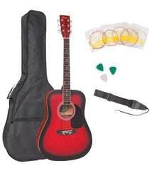 Encore Acoustic Guitar Outfit - Redburst