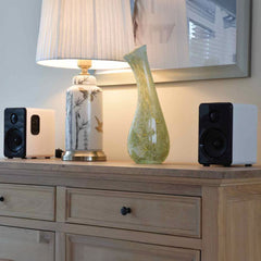 AV:Link Aktive Bluetooth-Regallautsprecher HiFi-Soundsystem Weiß