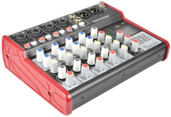 Citronic CSM-6 Table de mixage compacte 6 canaux Bluetooth USB Digital FX Table de mixage Studio Karaoké