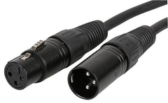 Pulse 3 Pin XLR Microphone Lead 50m Black Connector