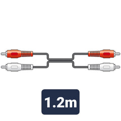 av:link 2x Cinch-Stecker auf 2x Cinch-Stecker (1,2 m)