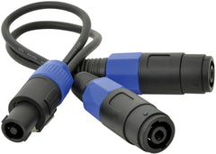 QTX Speakon Splitter 2 Way 1 x Male - 2 x Female