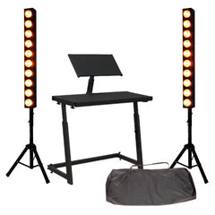 2x Citronic Amber LED Blinder Bar with Tripod Stand inc DJ Stand