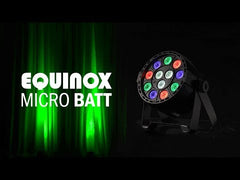 4x Equinox Micro Batt White LED Uplighter Batteriebetriebener DJ Disco inkl. Fernbedienung