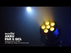 Projecteur à piles Eurolite AKKU PAR 6 QCL 6 x 10 W RGBW DMX avec télécommande