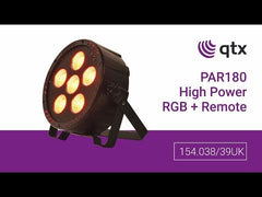 QTX PAR180 High Power COB Par Can 6 x 30W RGB LED Lighting DMX + Remote