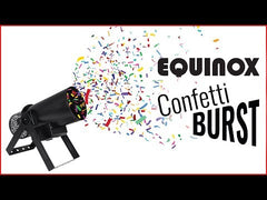 Equinox Confetti Burst Blower Konfettikanone inkl. kabelloser Fernbedienung + mehrfarbiges Konfetti 1 kg