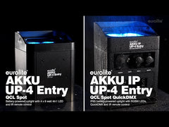 EUROLITE AKKU UP-4 Entry RGBW Battery Uplighter Wedding Venue DJ Wall Uplighter