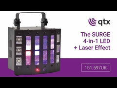 QTX Surge 4-en-1 LED et effet laser inc. Télécommande