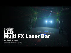 Eurolite LED Multi FX Laser Bar Strobe UV Moonflower DJ Disco Multi Effect Light inc Remote