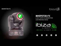 Ibizia MHSPOT30-FX TETE MOBILE 2-EN-1 SPOT ET ANIMATION LED