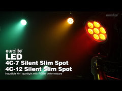 Eurolite 4C-12 LED Silent Spot LED Par Can Light 12 x 8W RGBW DMX inc Remote