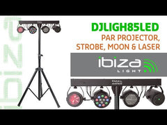 Ibiza DJLIGHT85 GigBar Light Package Strobe, Par, Derby et Laser Disco Band