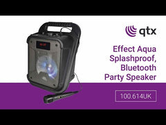 QTX Effect Aqua Splashproof Bluetooth Party Speaker