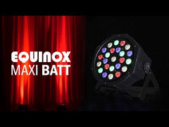 4x Equinox Maxi Batt LED-Uplighter mit weißem Gehäuse